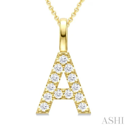 Classic 'A' Initial Diamond Pendant