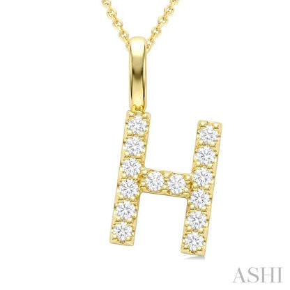 Classic 'H' Initial Diamond Pendant