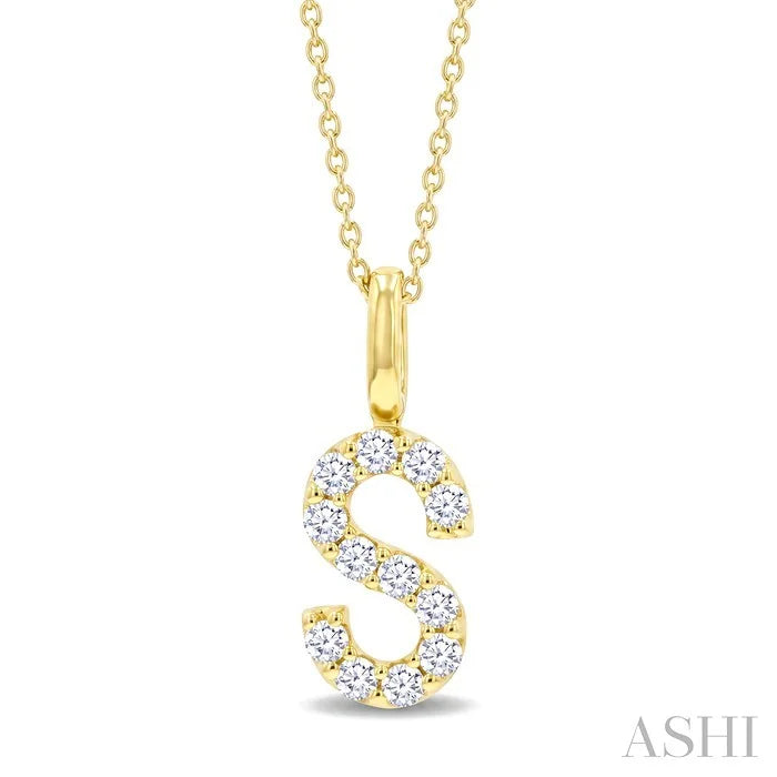 Classic 'S' Initial Diamond Pendant