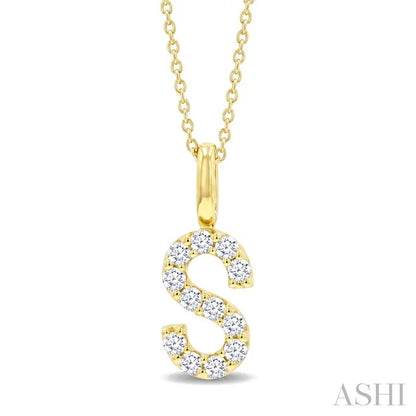 Classic 'S' Initial Diamond Pendant