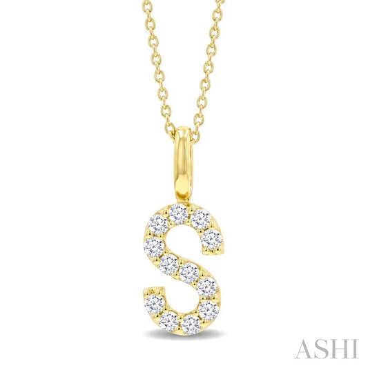 Classic 'S' Initial Diamond Pendant
