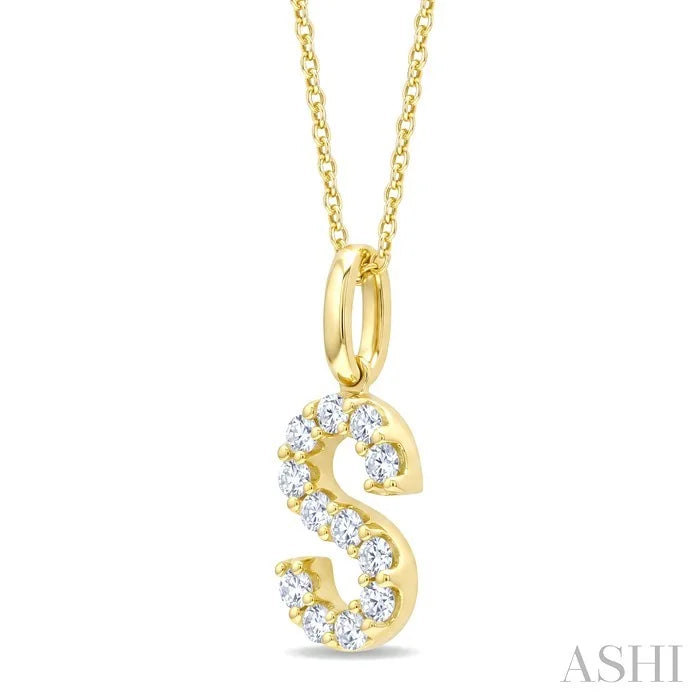 Classic 'S' Initial Diamond Pendant