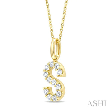 Classic 'S' Initial Diamond Pendant