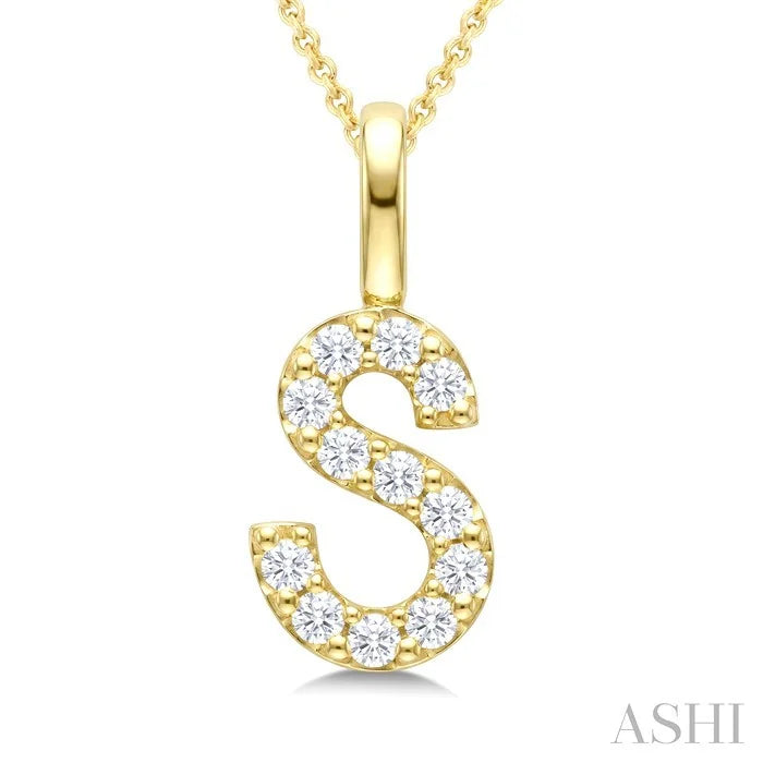 Classic 'S' Initial Diamond Pendant