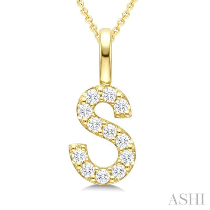 Classic 'S' Initial Diamond Pendant