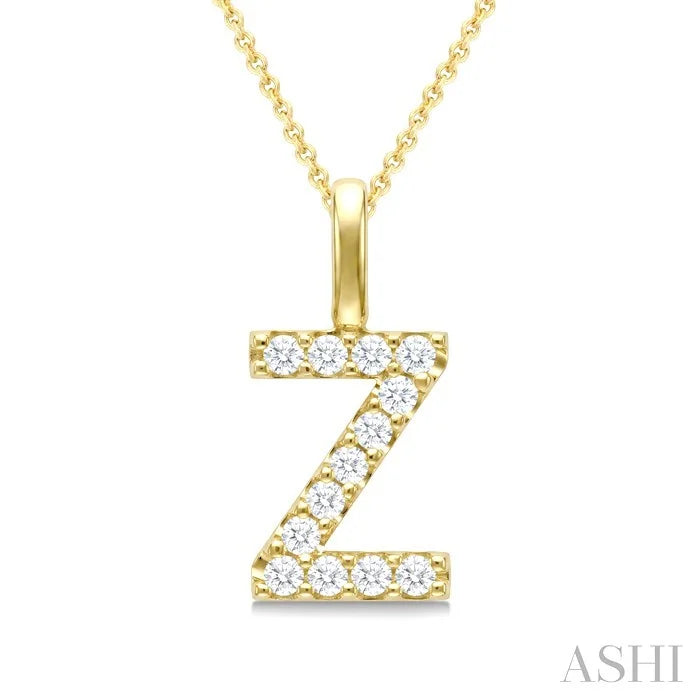 Classic 'Z' Initial Diamond Pendant