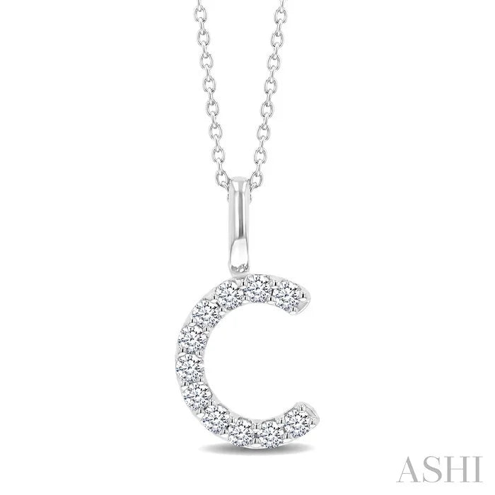 Classic 'C' Initial Diamond Pendant