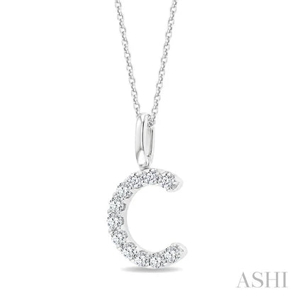 Classic 'C' Initial Diamond Pendant
