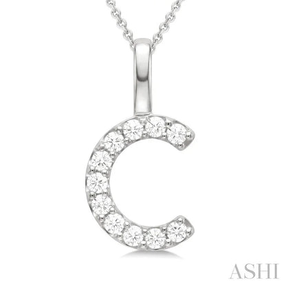 Classic 'C' Initial Diamond Pendant