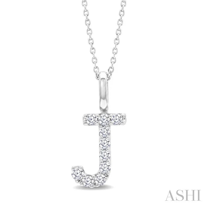 Classic 'J' Initial Diamond Pendant