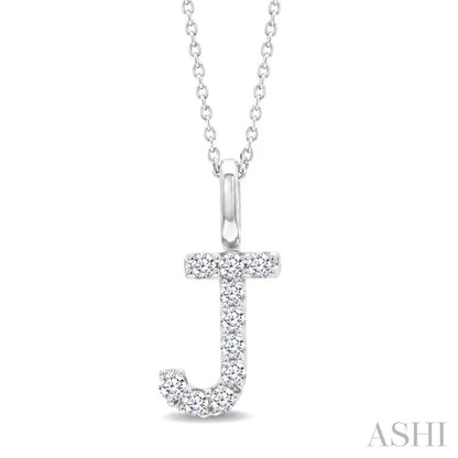 Classic 'J' Initial Diamond Pendant