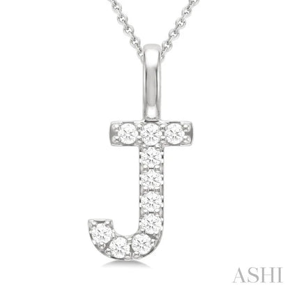 Classic 'J' Initial Diamond Pendant