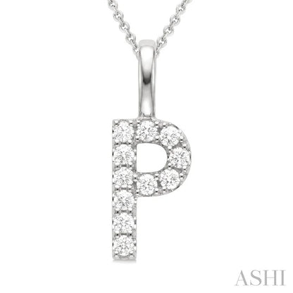 Classic 'P' Initial Diamond Pendant
