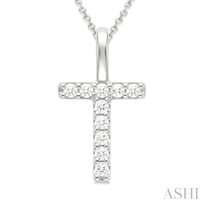 Classic 'T' Initial Diamond Pendant