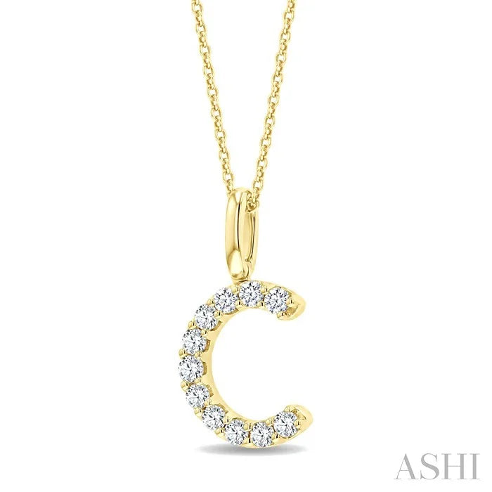 Classic 'C' Initial Diamond Pendant