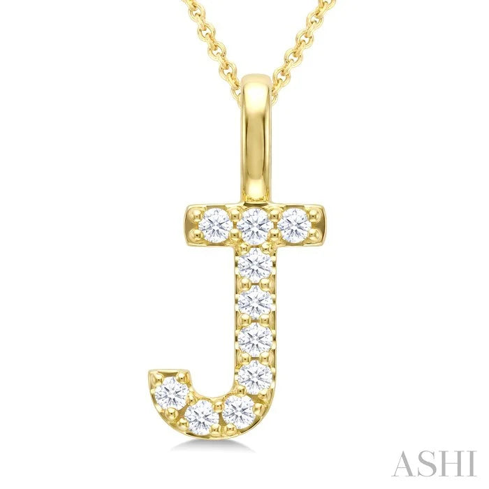 Classic 'J' Initial Diamond Pendant