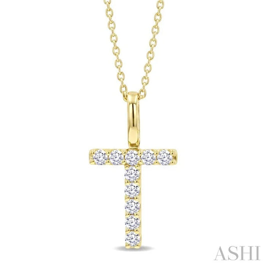 Classic 'T' Initial Diamond Pendant