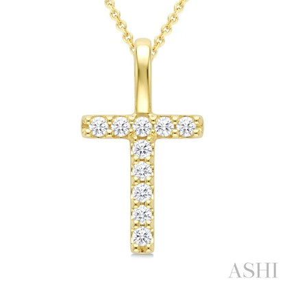Classic 'T' Initial Diamond Pendant