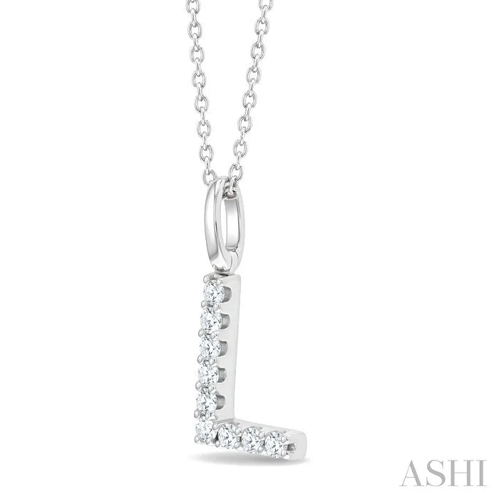 Classic 'L' Initial Diamond Pendant