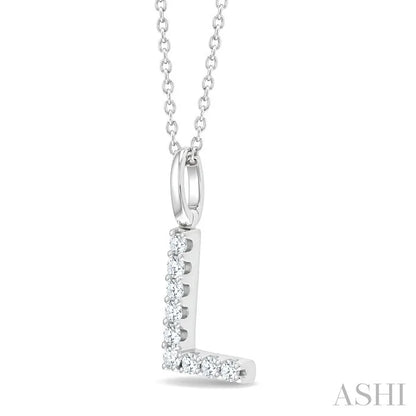 Classic 'L' Initial Diamond Pendant