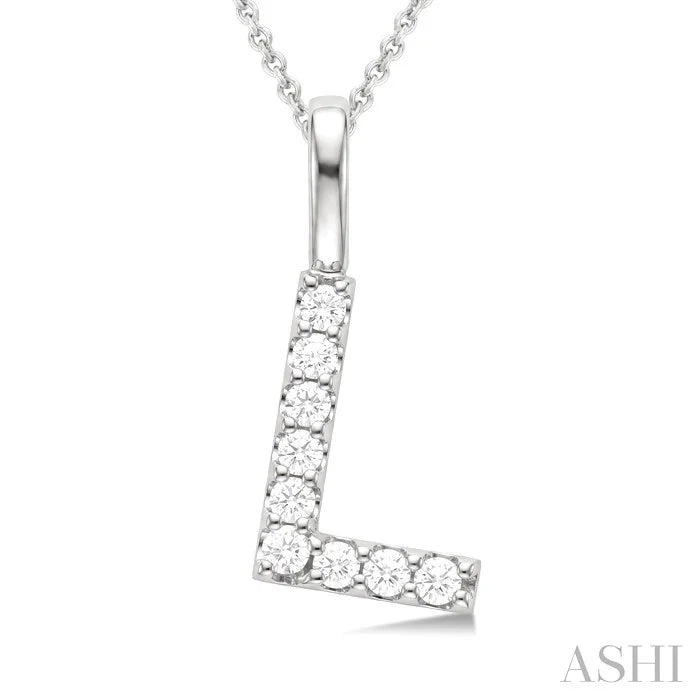 Classic 'L' Initial Diamond Pendant