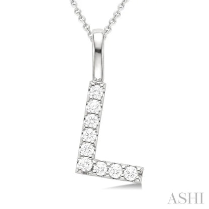Classic 'L' Initial Diamond Pendant