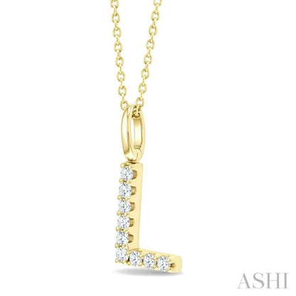 Classic 'L' Initial Diamond Pendant