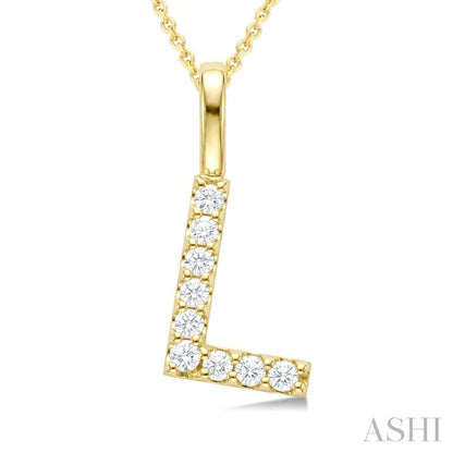 Classic 'L' Initial Diamond Pendant
