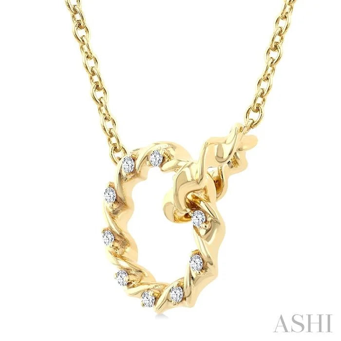 Circle Interlock Petite Diamond Fashion Pendant