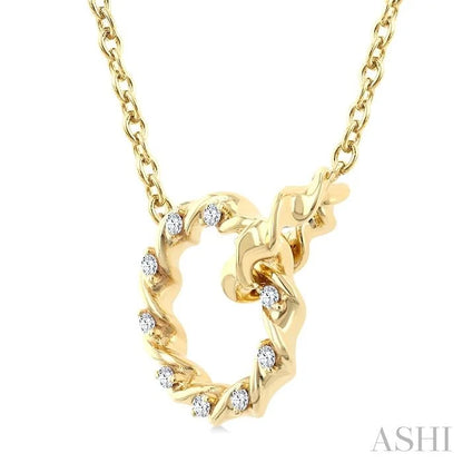 Circle Interlock Petite Diamond Fashion Pendant