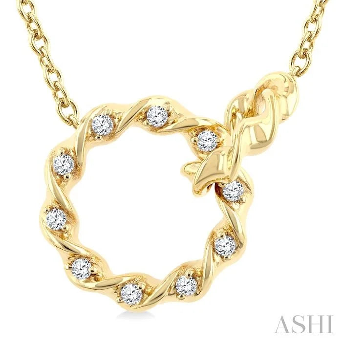 Circle Interlock Petite Diamond Fashion Pendant