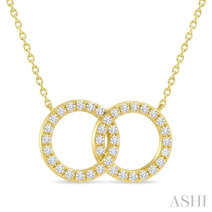 Circle Interlock Petite Diamond Fashion Pendant