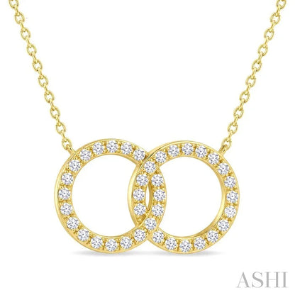 Circle Interlock Petite Diamond Fashion Pendant