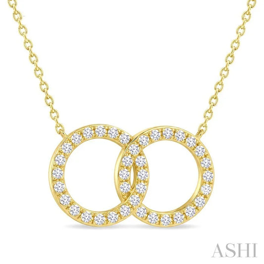Circle Interlock Petite Diamond Fashion Pendant