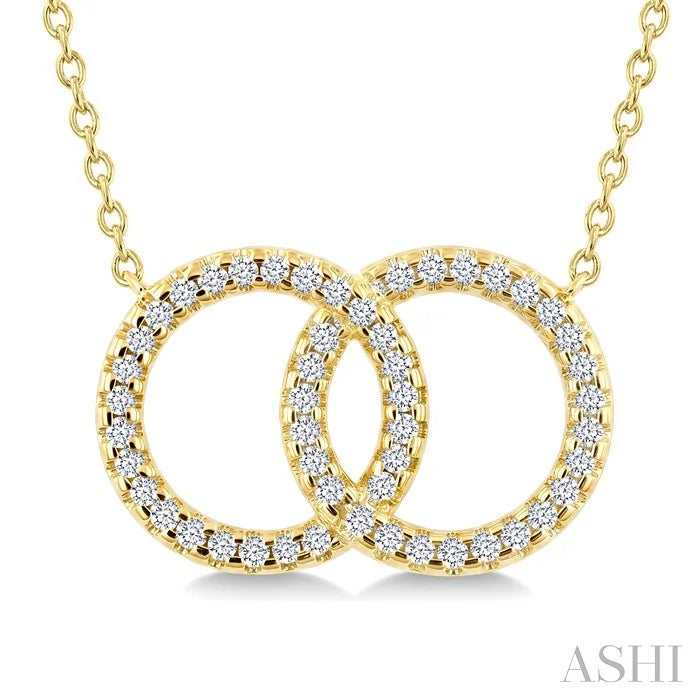 Circle Interlock Petite Diamond Fashion Pendant