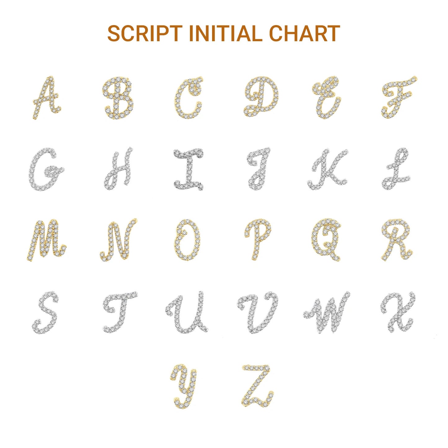 Script 'I' Initial Diamond Pendant