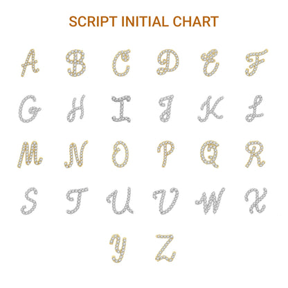 Script 'I' Initial Diamond Pendant