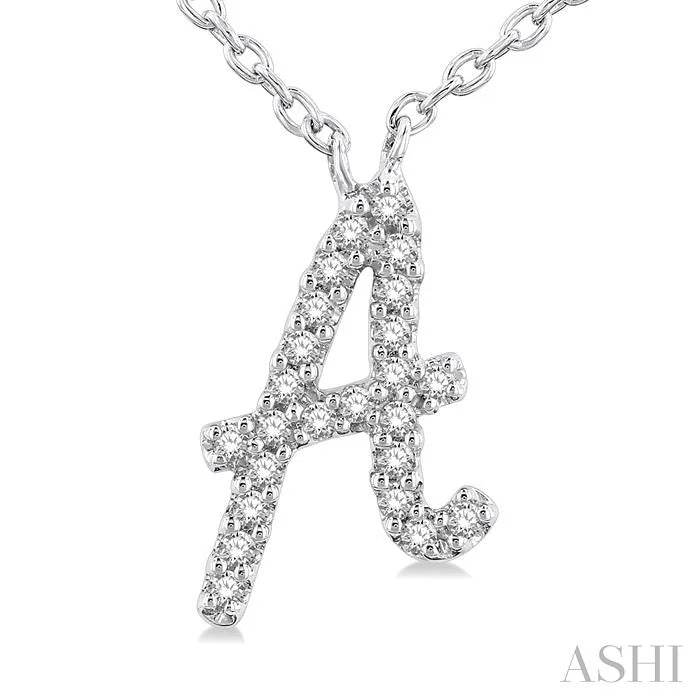 Script 'A' Initial Diamond Pendant