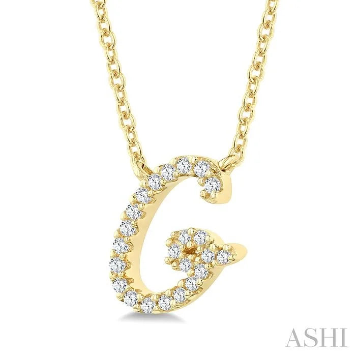 Script 'G' Initial Diamond Pendant