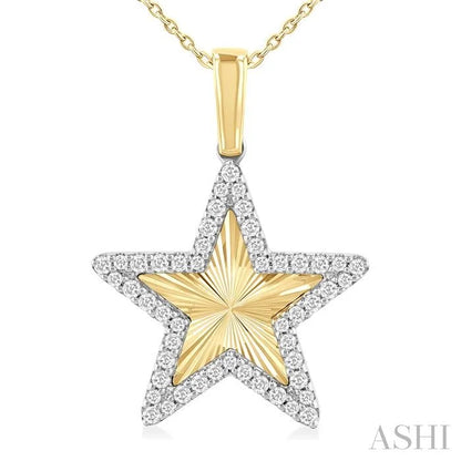 Star Fluted Diamond Fashion Pendant