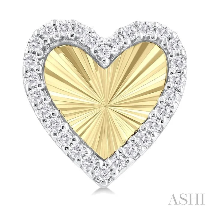 Heart Shape Fluted Diamond Fashion Earrings