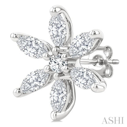 Floral Diamond Fashion Earrings