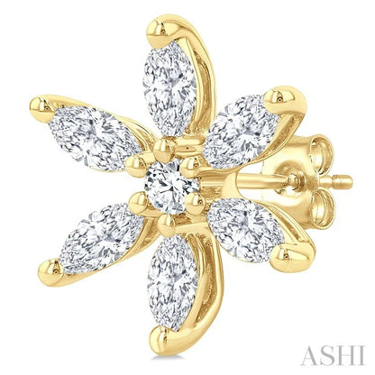 Floral Diamond Fashion Earrings