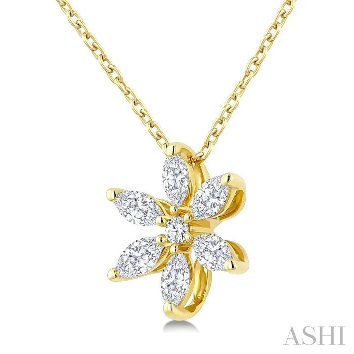 Floral Diamond Fashion Pendant