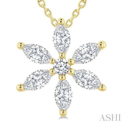 Floral Diamond Fashion Pendant