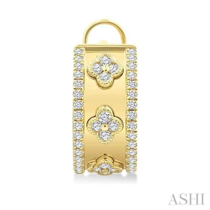 Clover Diamond Fashion Hoop Earrings