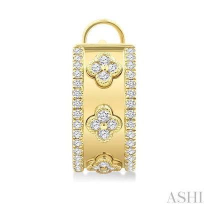 Clover Diamond Fashion Hoop Earrings