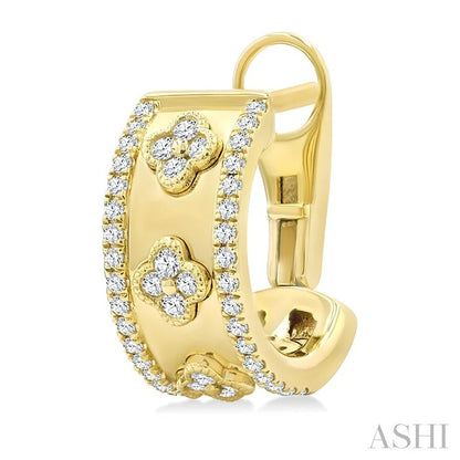 Clover Diamond Fashion Hoop Earrings