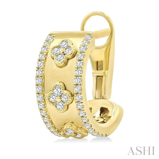 Clover Diamond Fashion Hoop Earrings