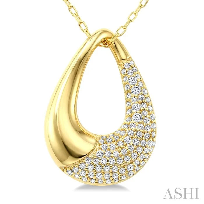 Aeris Gold Teardrop Diamond Fashion Pendant